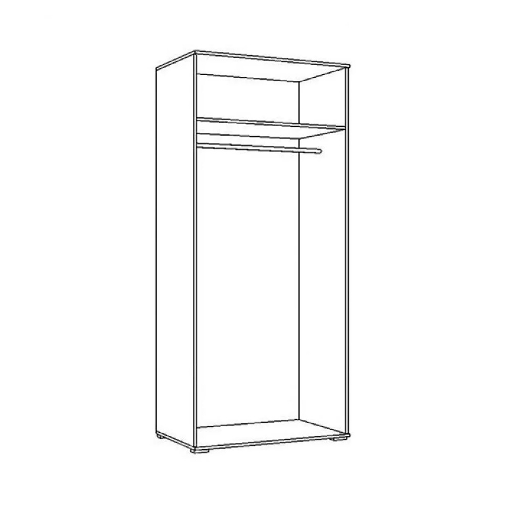 Шкаф двухстворчатый Виста, Дуб беленый, Венге