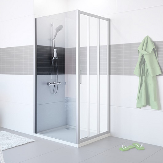 C20511.069.321 CLASSICS 2 Боковая стенка 900*2000мм для раздвижной двери, профиль cеребро с ярким блеском, стекло прозрачное