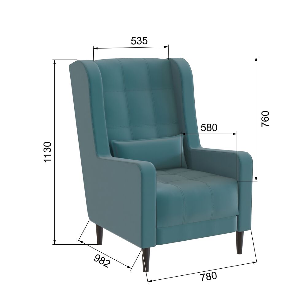 Кресло Корк, Бирюзовый