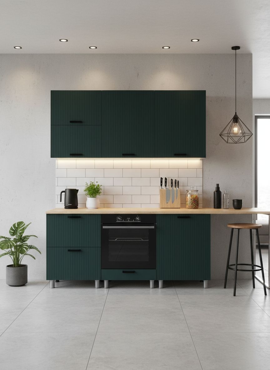 МК Аленушка 1,8м Лотос Изумруд,скоба антрацит,сонома