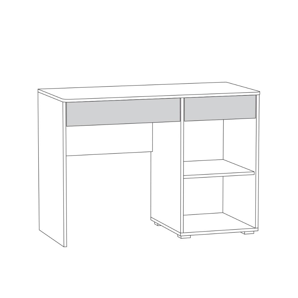 Стол письменный Вуди 12.42, Белый премиум, Дуб Золотой