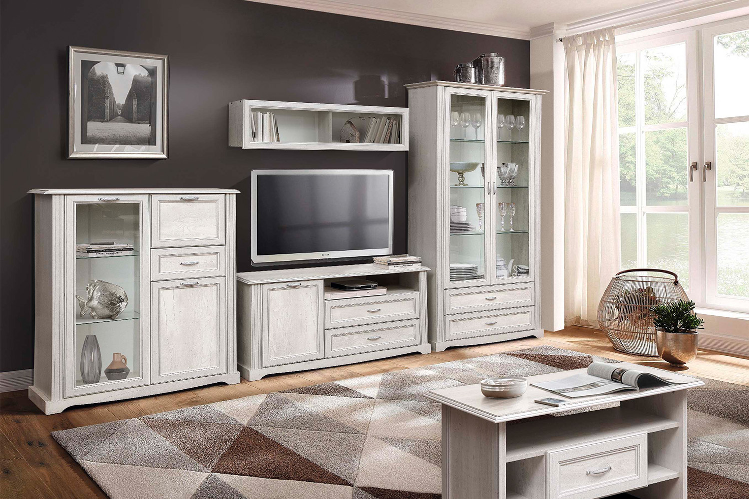 Шкаф комбинированный Сохо 32.09, Бетон пайн белый