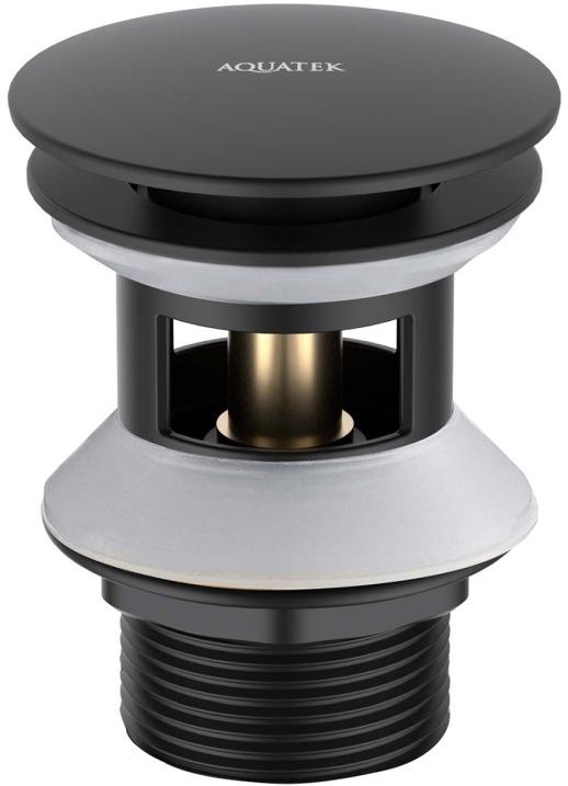AQ6002MB сливной набор для раковины Push-open с переливом, крышка круглая, матовый черный AQ6002MB сливной набор для раковины Push-open с переливом, крышка круглая, матовый черный