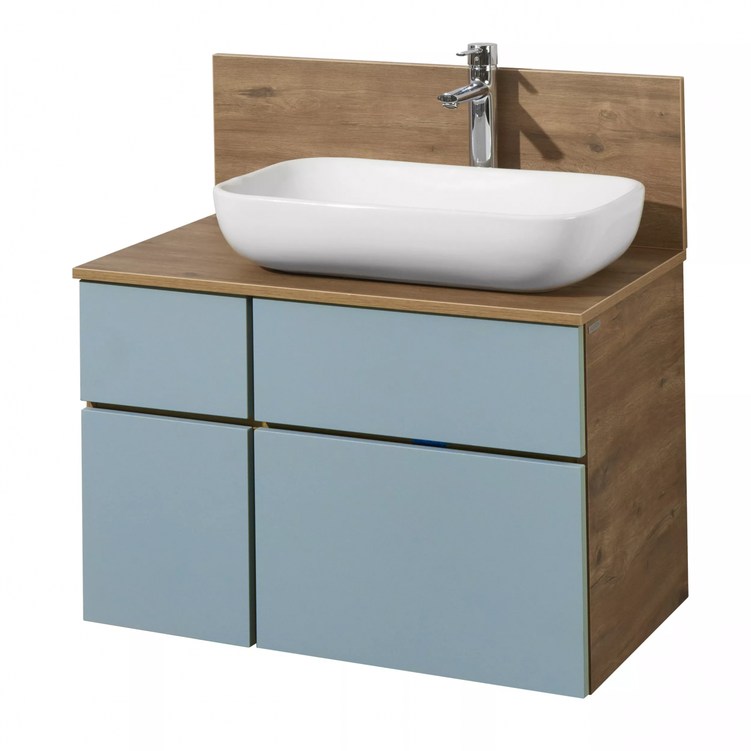 1A2568K0MIX30 Набор: 1A256801MIX30 Тумба-умывальник Мишель 80 Дуб Рустикальный/ 1AX169WBXX000 Раковина Инфинити/ 1A253203MIX40 Керамогранит