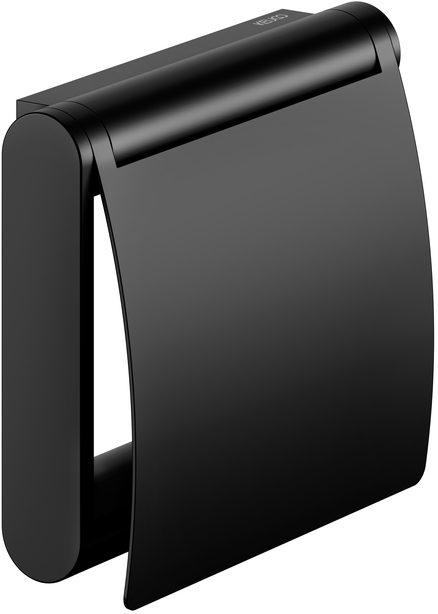 14960370000 PLAN Держатель для туалетной бумаги с крышкой, чёрный матовый