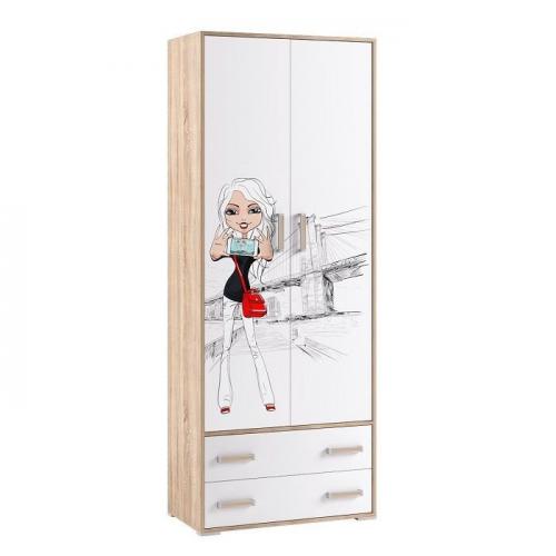 Фасад шкафа двухдверного Бланка, фотопечать