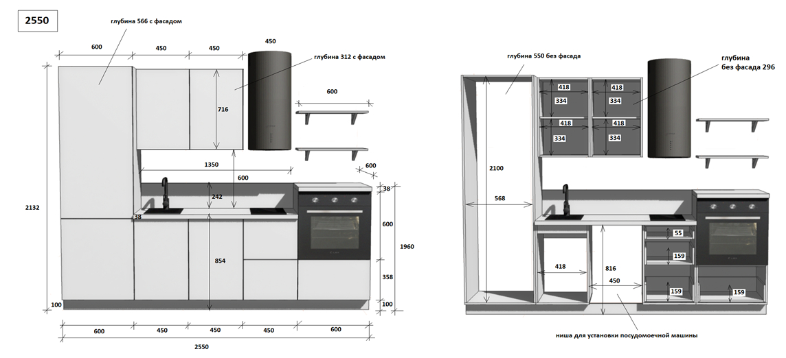 КГ 2550 ПВХ, Белый софт матовый Арника РМ в.8
