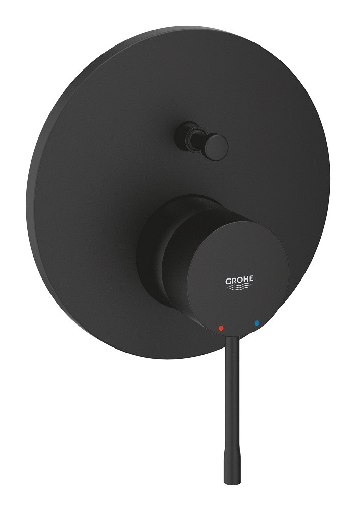 24167KF1 Essence Смеситель однорычажный скрытого монтажа для ванны с переключателем на 2 положения, фантомный чёрный