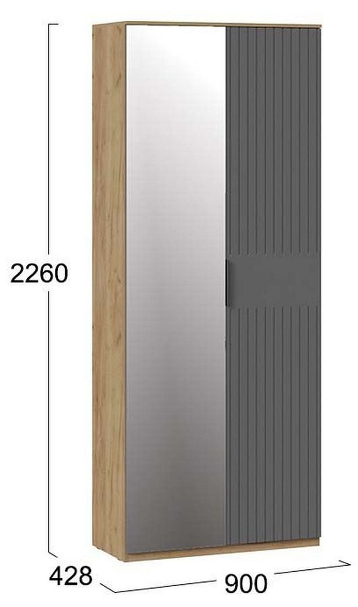 Шкаф платяной Хилтон Исп. 2.1