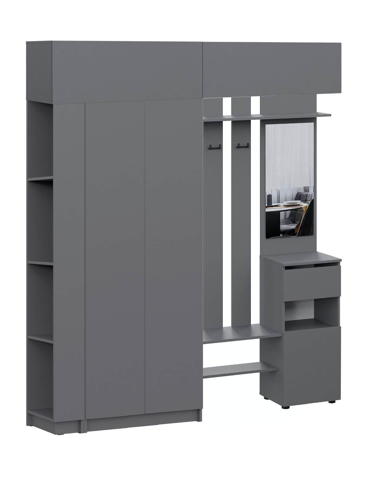 Прихожая Бали, Графит. Комплект 23