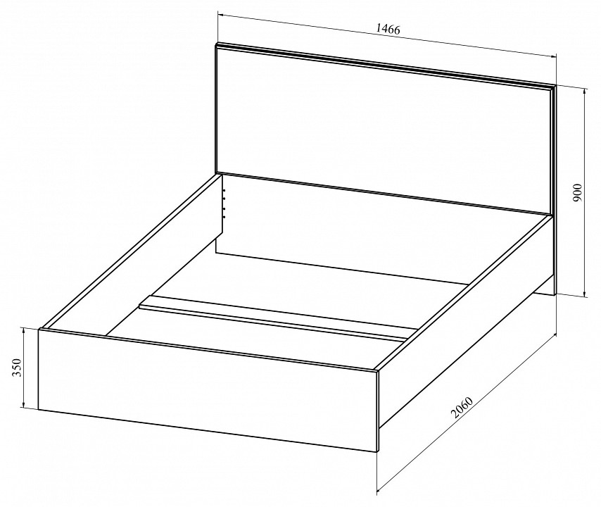 Кровать полутораспальная Анастасия АН-20К