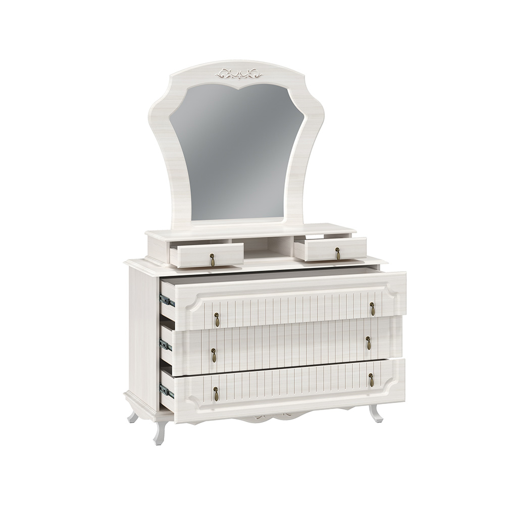 Комод Кантри 06.115, Вудлайн кремовый, Белый