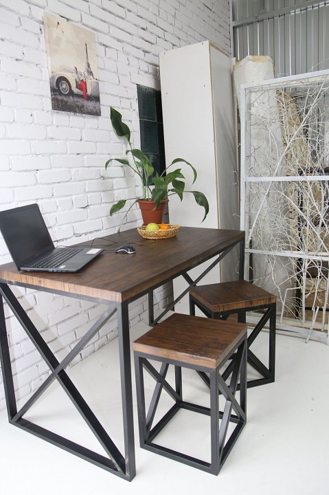 Стол письменный Лофт DQ Form Nut