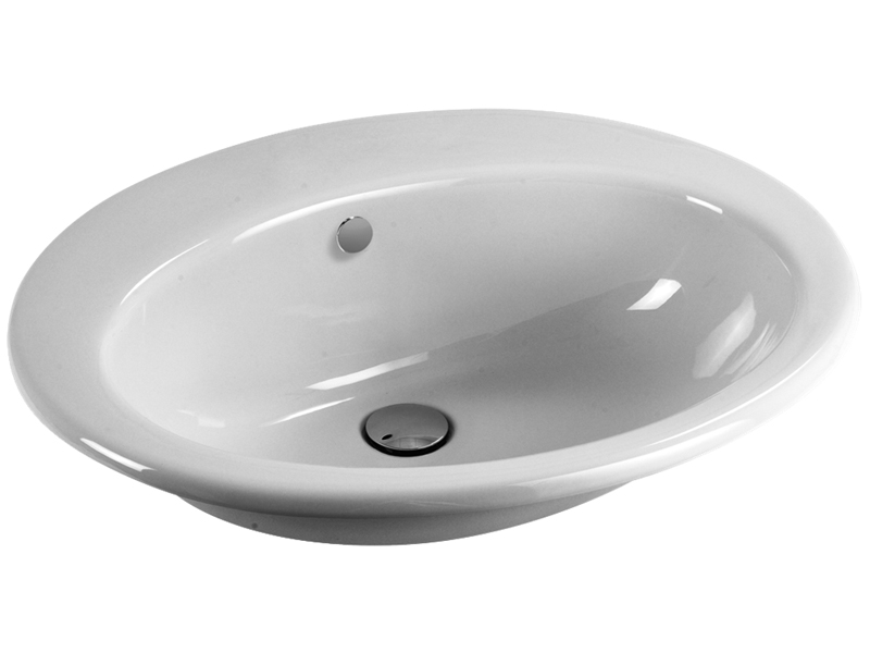 MALISEON111 CITY Раковина встраиваемая 57х47, с переливом, цвет белый MALISEON111 CITY Раковина встраиваемая 57х47, с переливом, цвет белый