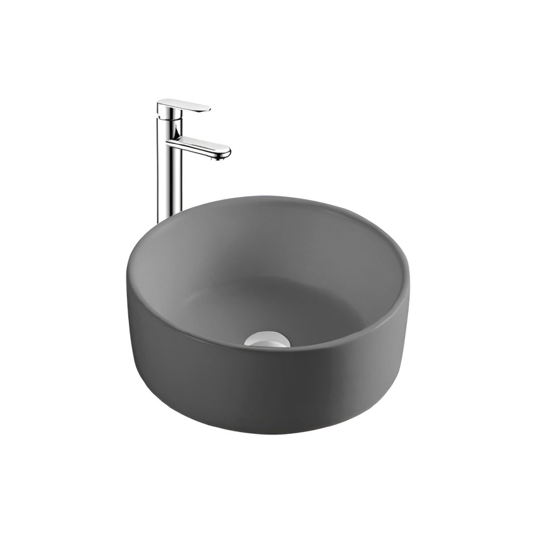 AQ5118-MG раковина 400*400*165 для установки на столешницу, матовый серый