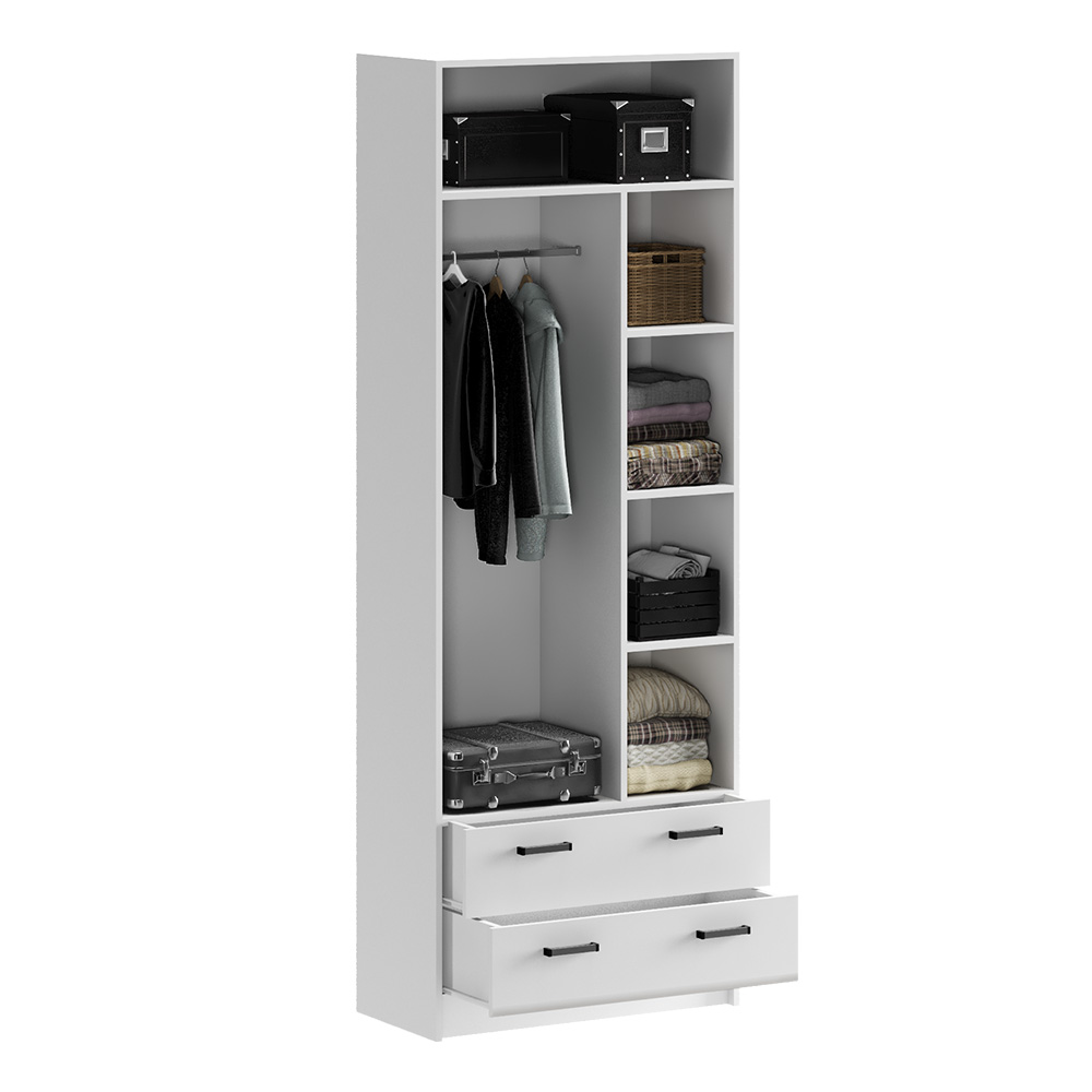 Шкаф Вега, Белый глянец холодный, Белый