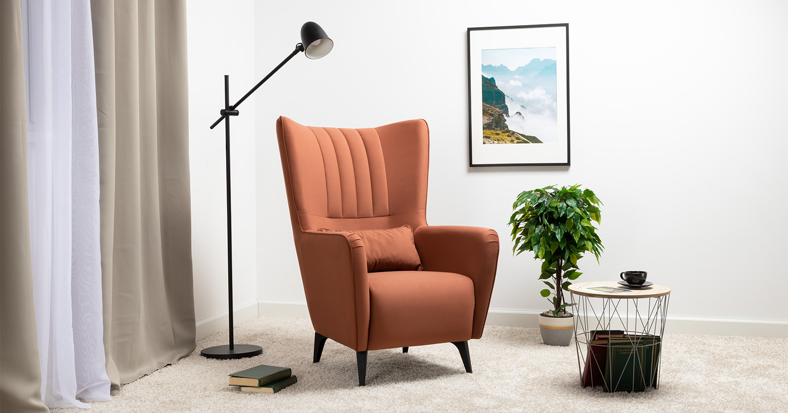 Кресло для отдыха Феличе, Терракотовый