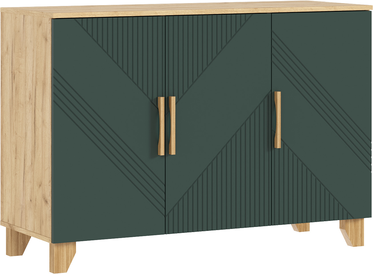 Комод Ирис (1200), Браш Мени Грин, Дуб Крафт