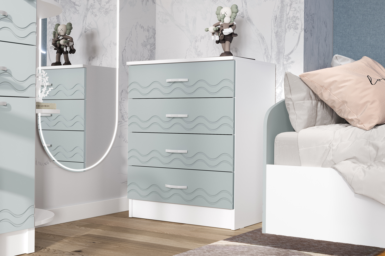 Комод Юниор-2, Шарли Бриз, Белый Комод Юниор-2, Шарли Бриз, Белый