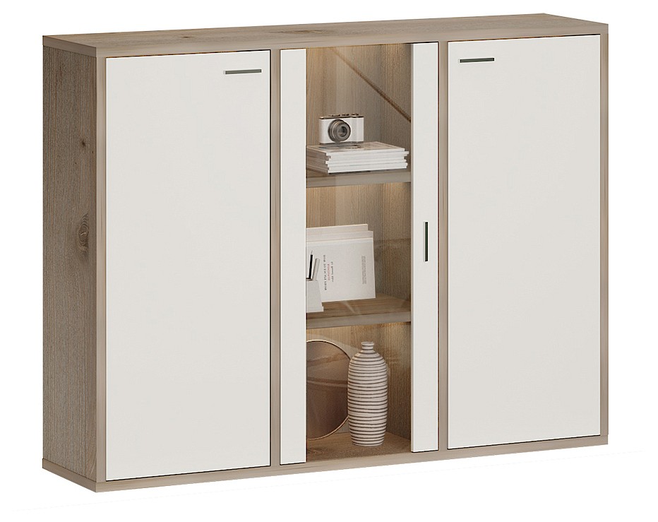 Тумба-витрина Домино СУ(ш3в1)+2ФГ+1ФС