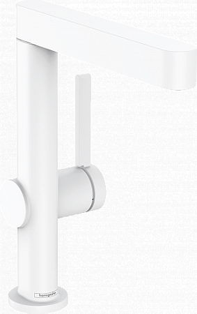 76060700 HG Finoris смеситель для раковины 230,push open,матовый белый