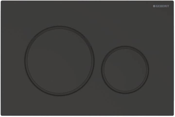 115.882.16.1 Клавиша смыва Sigma 20, двойной смыв, к 111.300/350/361/362/380/390/796 черный матовый лак, легко чистящееся покрытие, черный