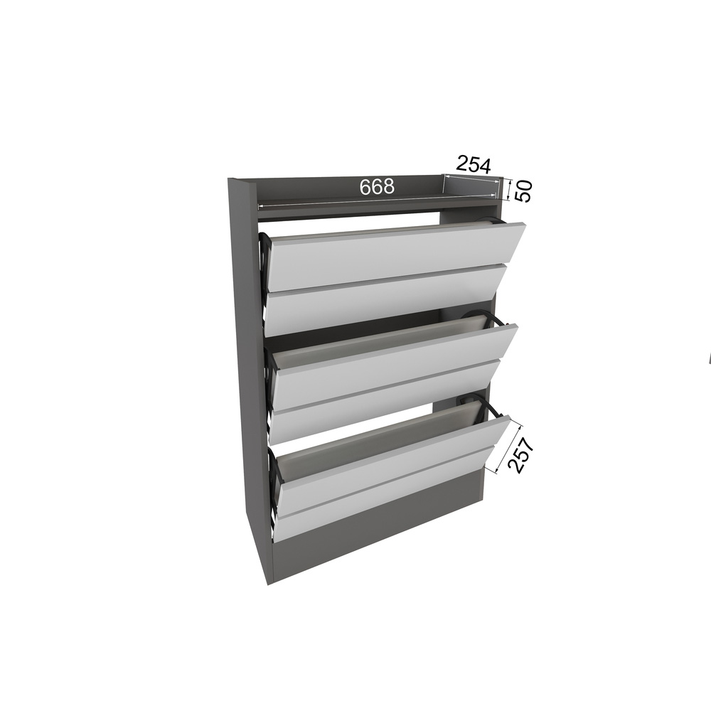 Обувница Ямайка ЯПТ-2, Графит серый, Камень серый