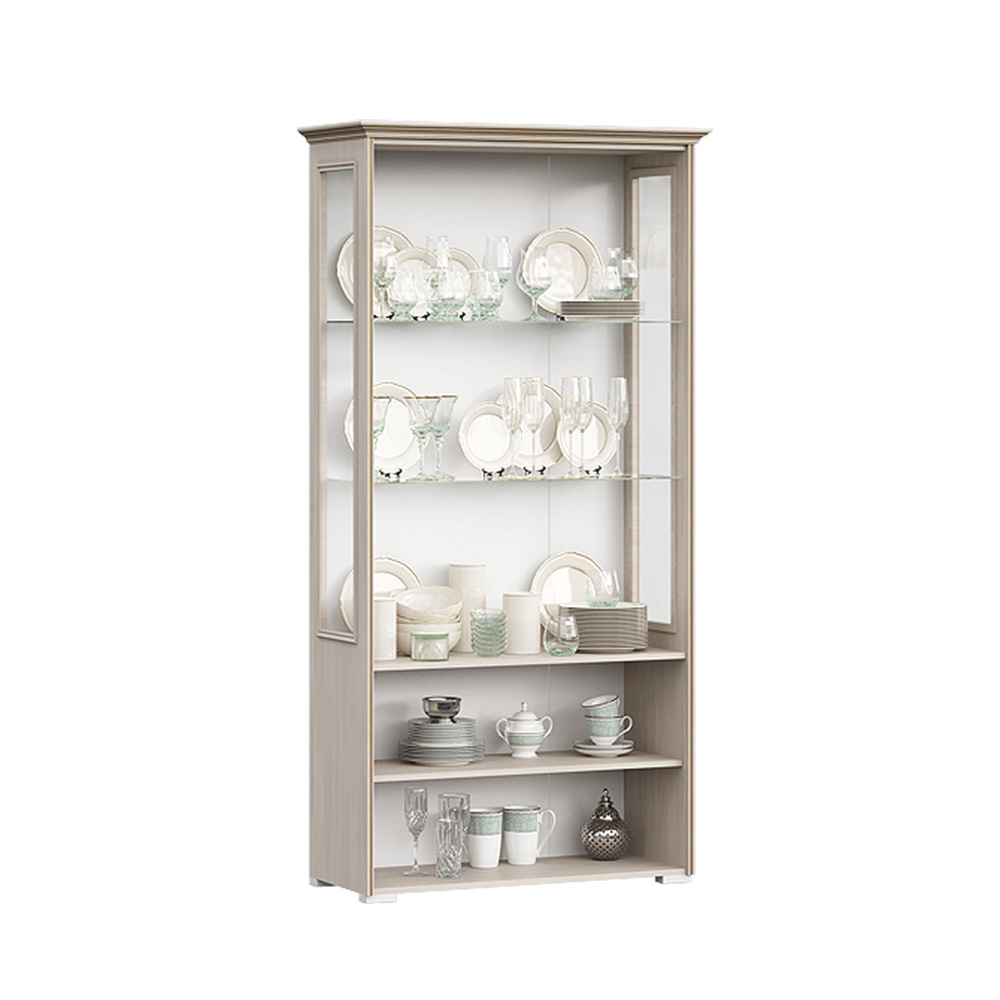 Шкаф-стекло Парма, Сандал светлый