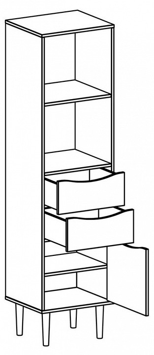 Стеллаж комбинированный Like