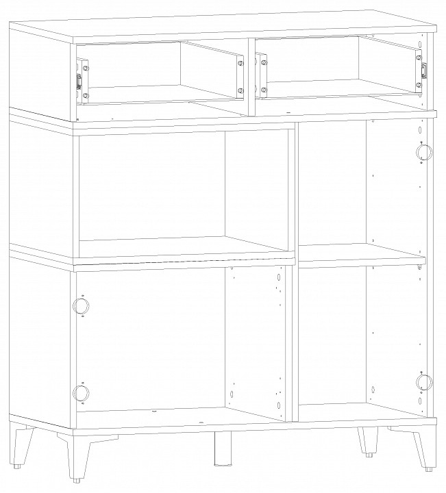 Тумба комбинированная Bergen НМ 013.80