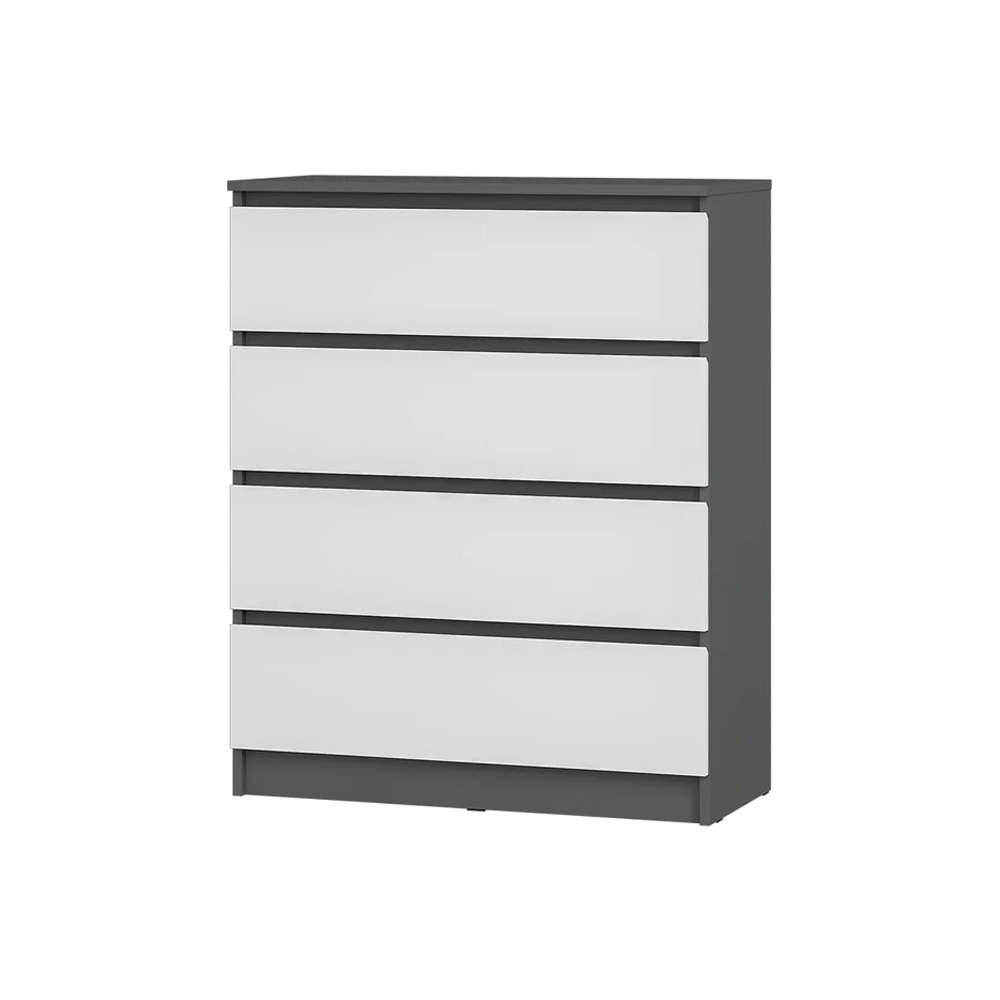 Комод Шарм КМ-02, Графит, Белый
