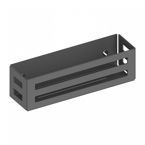 24954370000 UNIVERSALARTIKEL Корзинка для мыла, настенный монтаж, съёмная, со скрытым креплением, со сливными прорезями, черный матовый