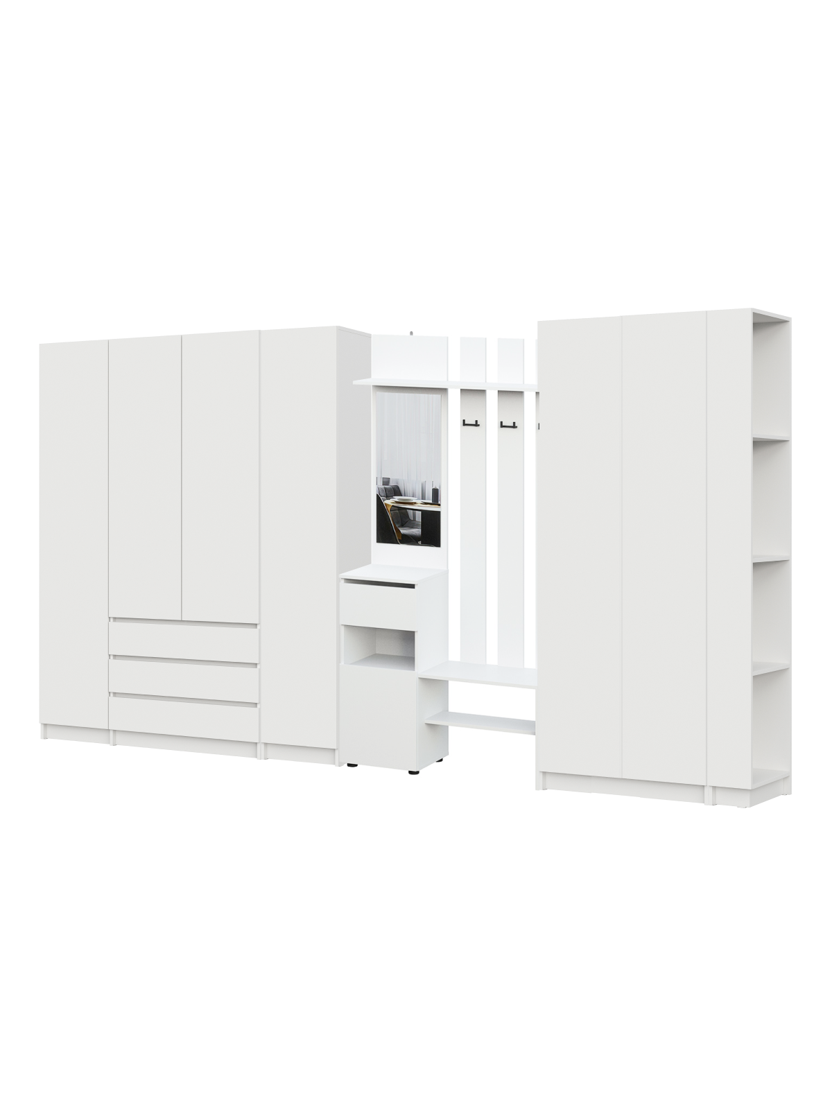 Прихожая Бали, Белый. Комплект 13