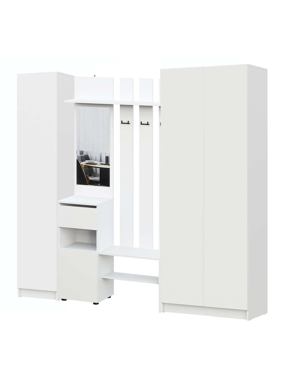 Прихожая Бали, Белый. Комплект 3