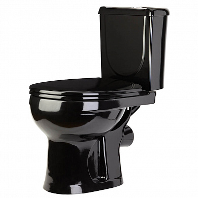 40374130402 (новый арт. 40374110402) Унитаз-компакт "Ирида" Стандарт/ черный, нижний подвод воды, горизонтальный выпуск