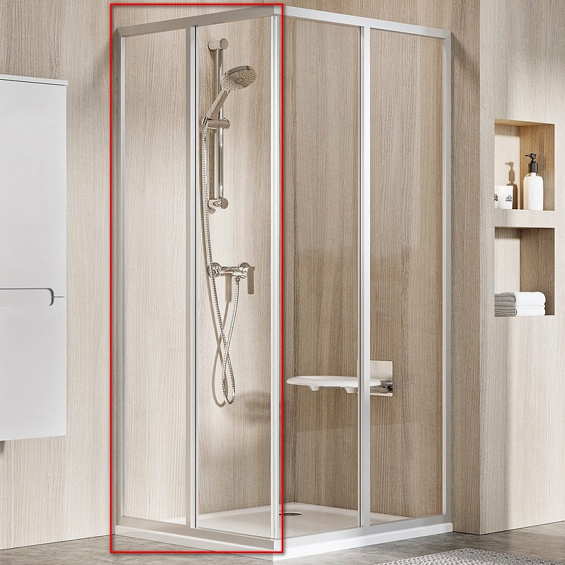 SRV2-75 195 S сатин+Transparent, Supernova дверь для комбинации со второй дверью