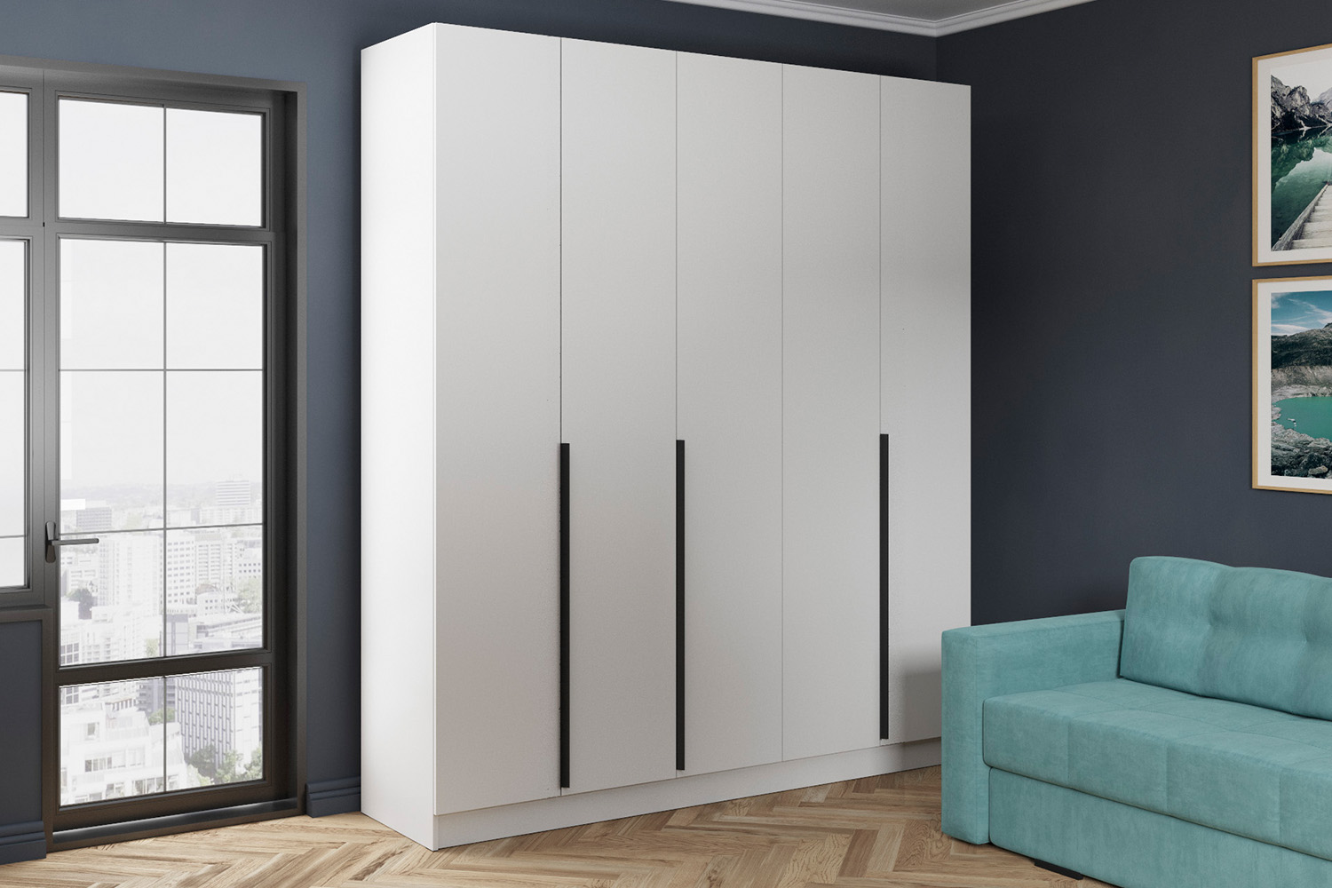 Шкаф Мадрид (2,0) без зеркала белый Шкаф Мадрид (2,0) без зеркала белый