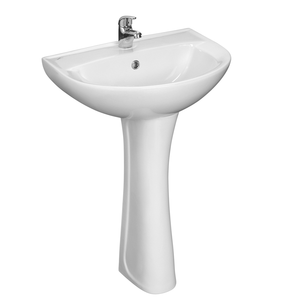 131116S0011B0 Умывальник Виктория с переливом белый 453х564