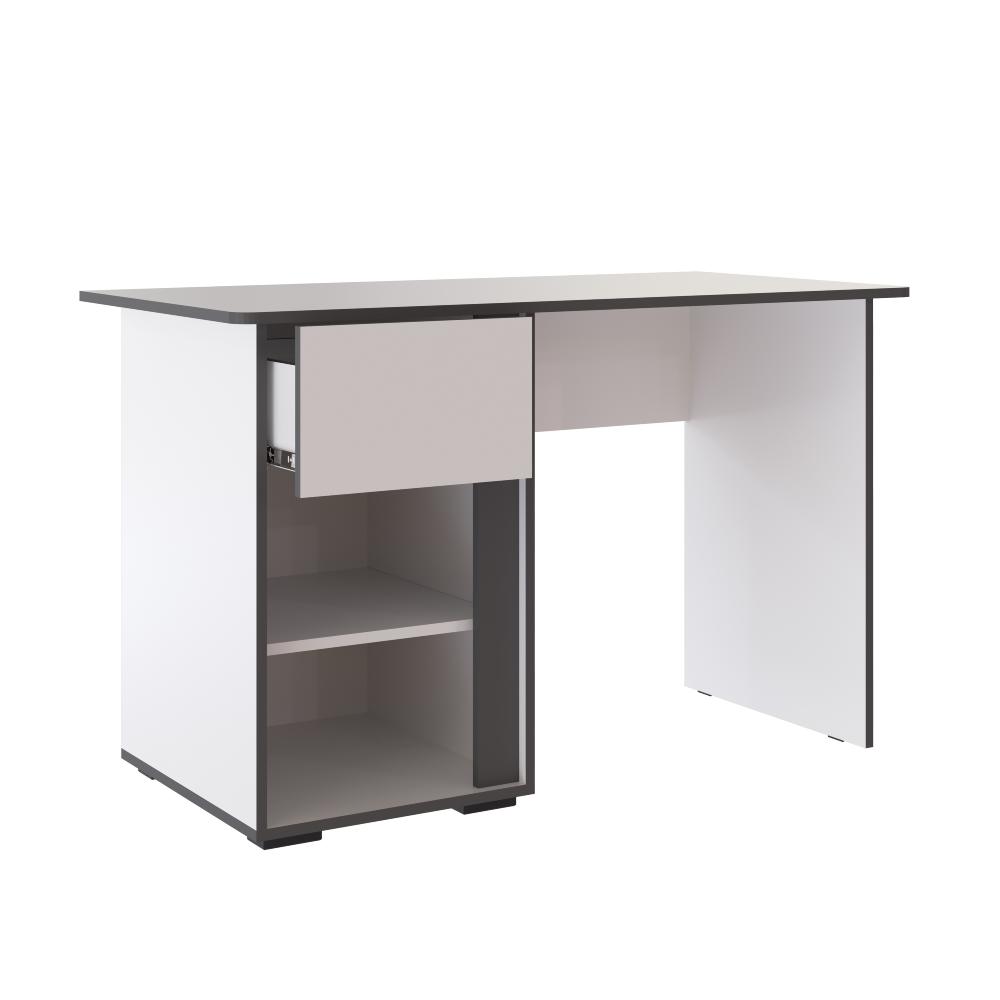 Стол письменный Асцелла, Белый, Графит серый Стол письменный Асцелла, Белый, Графит серый