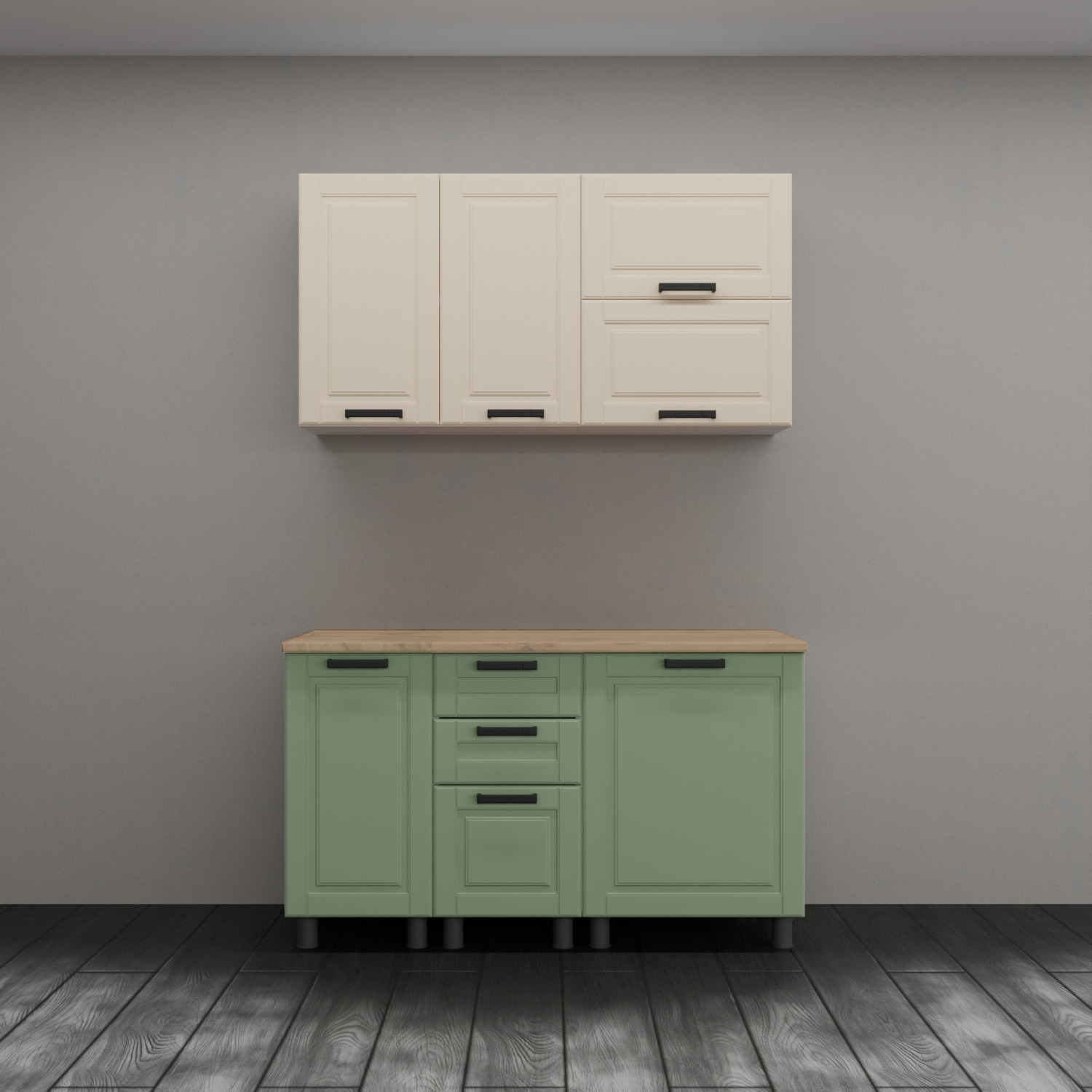 МК Аленушка Н 400 Астра Фисташка,скоба черный (со столешницей)