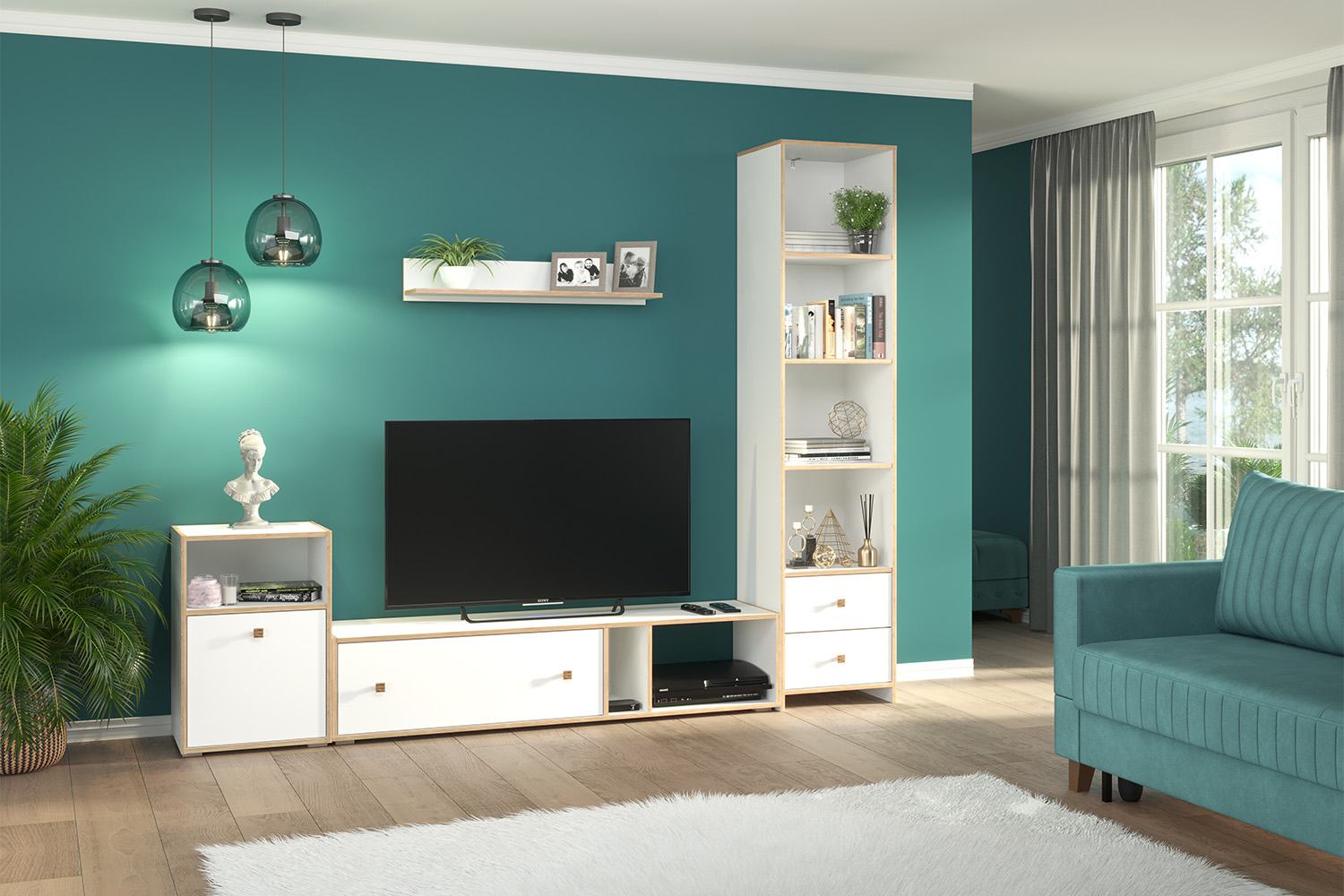 Шкаф-пенал Дакота 68.01, Белый