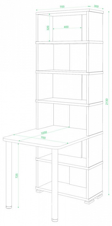 Стол компьютерный Домино СБ-10М/6