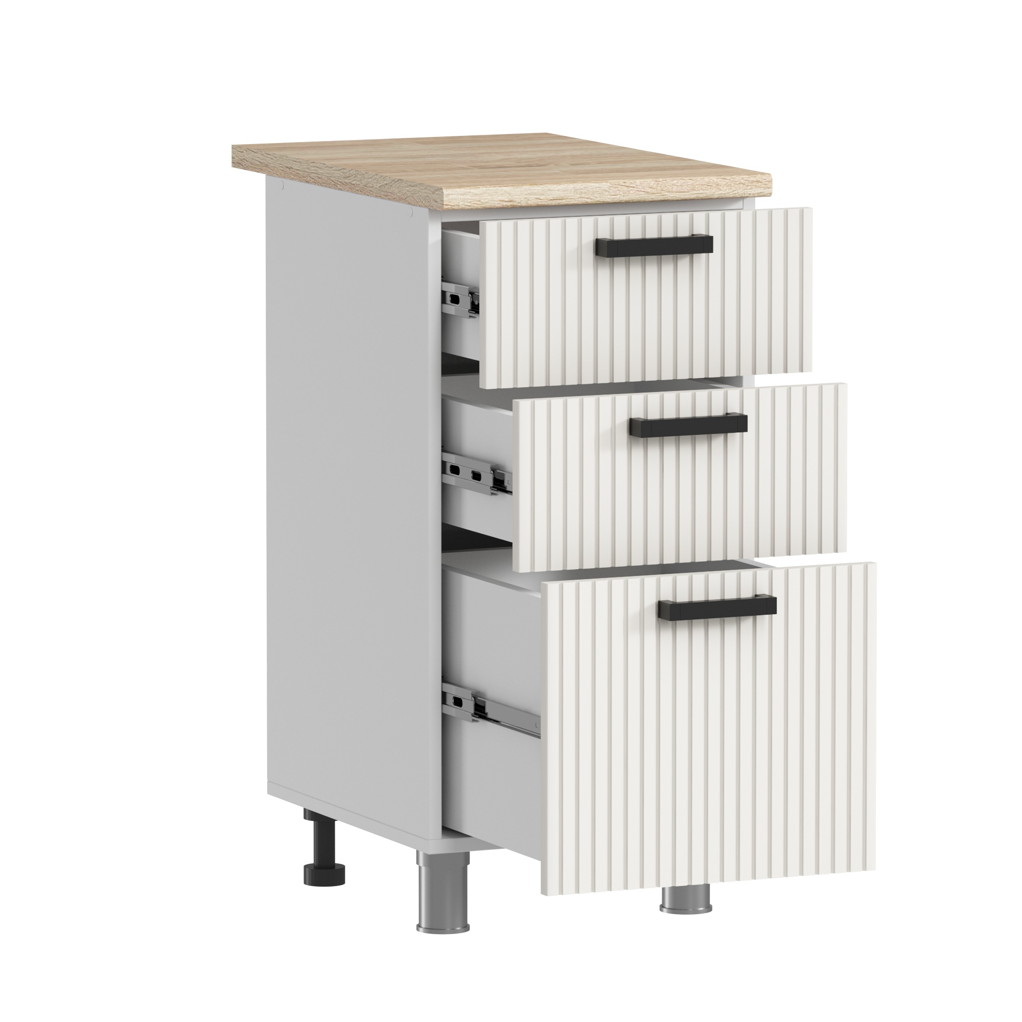 МК Аленушка Н3Я 400 Лотос Молочный,скоба антрацит (без столешницы)