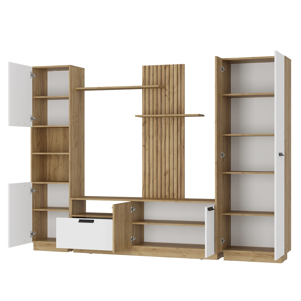 Гостиная Мишель тип 2 ГС-01, Крафт/белый