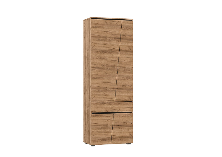 Шкаф высокий закрытый Соренто, Дуб крафт, Бетон темный