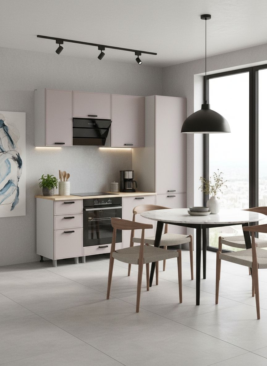 МК Аленушка 1,6м в.7 Магнолия Кашемир,скоба черный,сонома