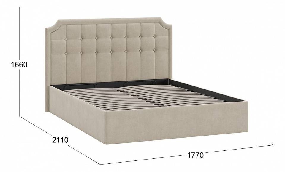 Кровать двуспальная Анабель с ПМ