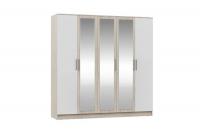 Шкаф Мартина 5-дверный белый / дуб сонома