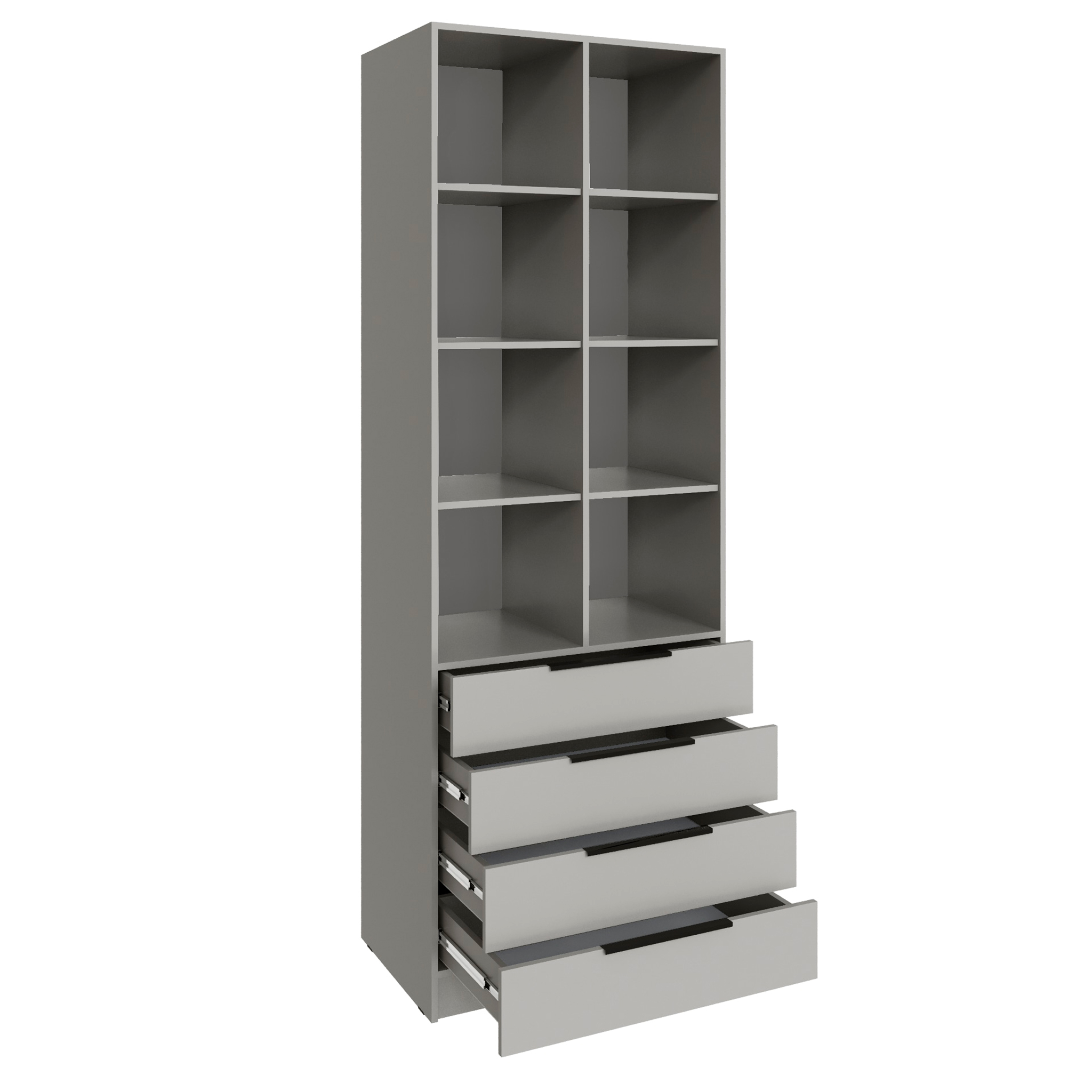 Стеллаж Мадрид (0,8) с 4 ящ. кашемир