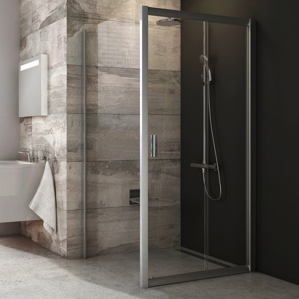 BLPS-100 блестящий+транспарент, Blix жесткая душевая стенка